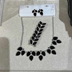 Set of necklaces earrings and bracelets